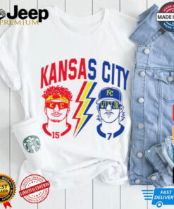 Kansas City Royals and Kansan City Chiefs football Patrick Mahomes vs Witt Jr. shirt