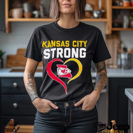 Kansas City Strong state map heart shirt