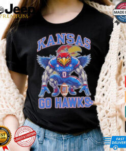 Kansas Jayhawks Football Go Hawks Mascot Shirt