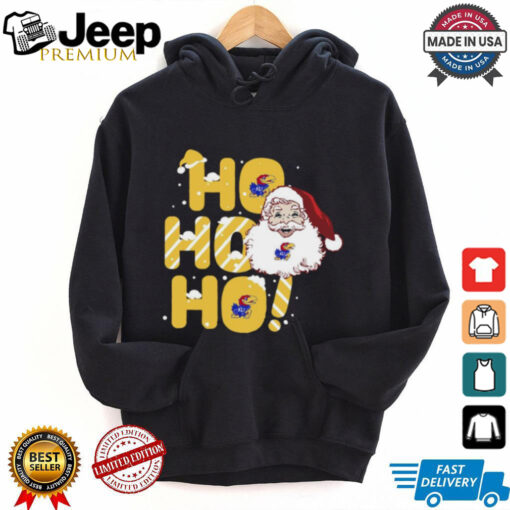 Kansas Jayhawks Ho Ho Ho Santa Claus Christmas shirt