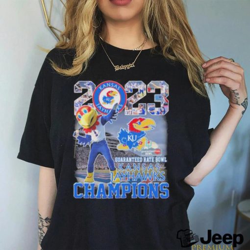 Kansas Jayhawks Mascot 2023 Guaranteed Rate Bowl Champions Shirt