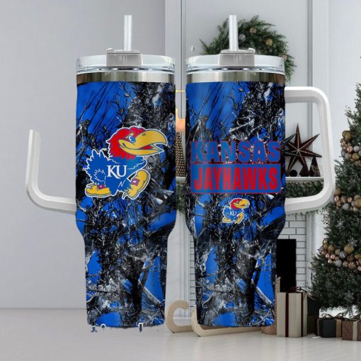 Kansas Jayhawks Realtree Hunting 40oz Tumbler