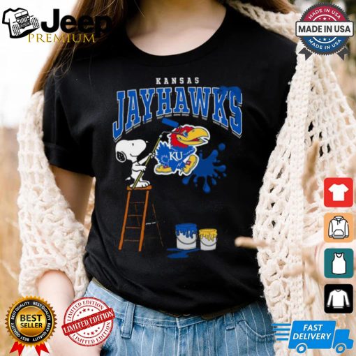 Kansas Jayhawks Snoopy Painting Shirt