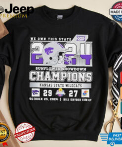 Kansas State Wildcats 2024 Sunflower Showdown Champions Victory Kansas Jayhawks 29 27 Final Score Shirt