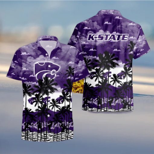 Kansas State Wildcats Palms Tree Hawaiian Shirt