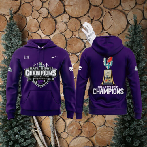 Kansas State Wildcats Rate Bowl Champions 2024 Limtied Edition Purple Hoodie