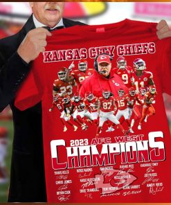 Kansas city chiefs 2023 afc west champions team signature shirt