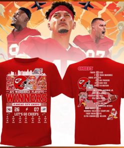 Kansas city chiefs 2024 afc wild card playoffs winners team city let’s go chiefs shirt