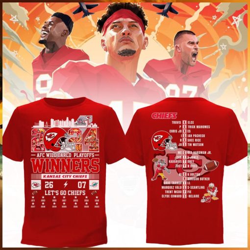 Kansas city chiefs 2024 afc wild card playoffs winners team city let’s go chiefs shirt