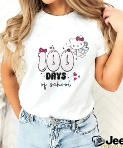 Kawaii Kitty angel 100 Days Of School heart shirt