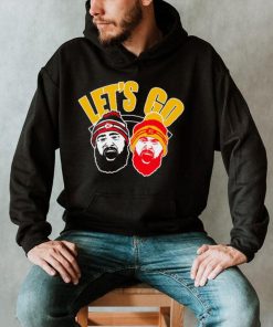 Kelce Brothers let’s go Kansas City Chiefs football face head shirt