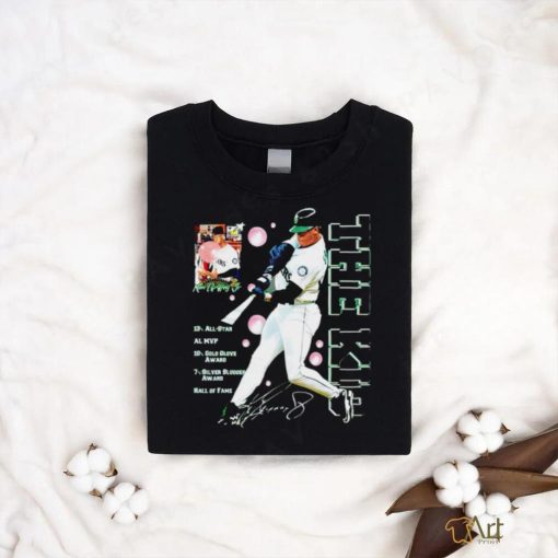 Ken Griffey Jr the kid Seattle Mariners baseball signature graphic T shirt