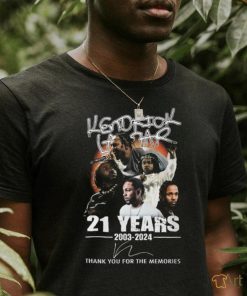 Kendrick Lamar 21 Years 2003 2024 Thank You For The Memories T Shirt