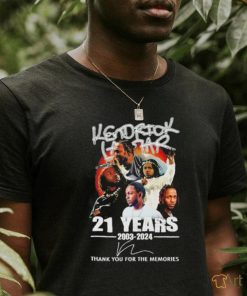 Kendrick Lamar 21 years 2003 2024 thank you for the memories shirt