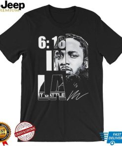 Kendrick Lamar rapper 6 16 in LA signature shirt