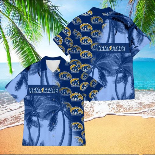 Kent State Golden Flashes Coconut Tree Aloha 3D Hawaiian Shirt For Fans Men And Women Gift