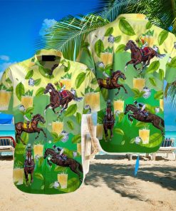 Kentucky Derby Mint Julep Drinking Green Hawaiian Shirt Aloha Casual Shirt For Men And Women