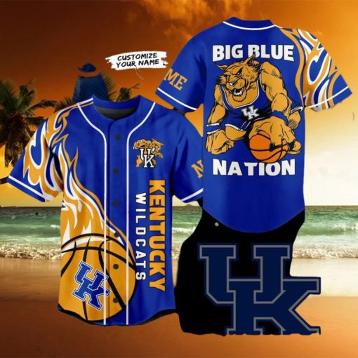 Kentucky Wildcats Big Blue Nation Custom Baseball Jersey