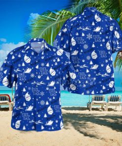 Kentucky Wildcats Christmas Pattern Button Down Tropical Hawaiian Shirt