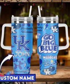 Kentucky Wildcats Go Big Blue Personalized 40 Oz Tumbler With Handle