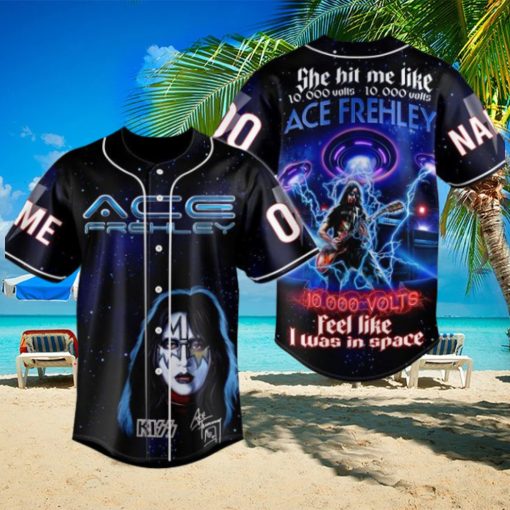 Kiss Band Ace Frehley Custom Baseball Jersey