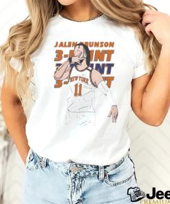 Knicks Jalen Brunson 11 Hand Sign Three Point Vector Shirt