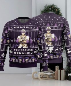 Know Your Place You Foolish Weakling Magi The Labyrinth of Magic Ugly Christmas Sweater