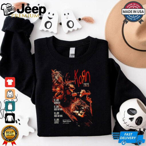 Korn With Spiribox Merch For 4 Show In Germany On Juni 3 7 8 10 2025 Unisex T Shirt