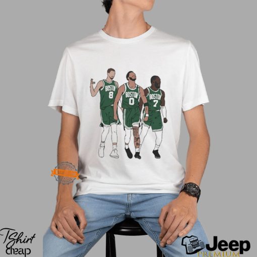 Kristaps Porzingis, Jayson Tatum And Jaylen Brown Big 3 Boston Celtics Shirts