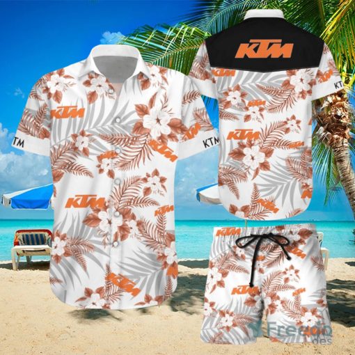 Ktm Racing Tropical Hawaiian Shirts And Short Summer Beach Set