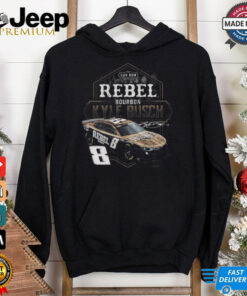 Kyle Busch Checkered Flag Sports Black Rebel Bourbon Pit Stop T Shirt