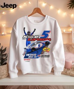 Kyle Larson 2024 Checkered Flag Sports #5 Hendrickcars.com Las Vegas Winner Tee shirt