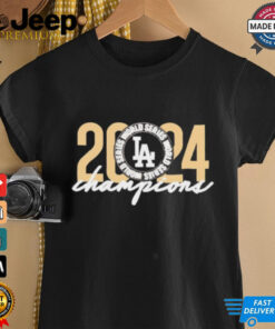 LA Dodgers 2024 MLB World Series Champions circle logo shirt