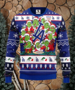 LA Dodgers Grinch Family Holiday Ugly Christmas Sweater