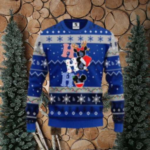 LA Dodgers Snowflake Mickey Christmas Ugly Sweater