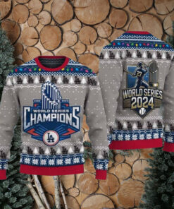 LA Dodgers World Series 2024 Ugly Christmas Sweater