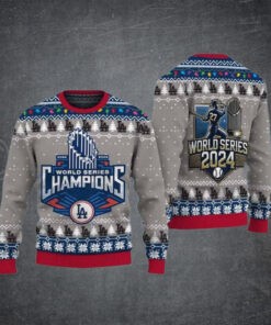 LA Dodgers World Series 2024 Ugly Christmas Sweater