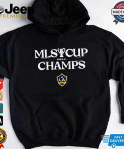 LA Galaxy 2024 MLS Cup Champs shirt featuring a bold design with the LA Galaxy logo and MLS Cup championship trophy. Perfect for fans celebrating the team's victory in the 2024 MLS Cup. Show your support for the Galaxy with this stylish, commemorative shirt!