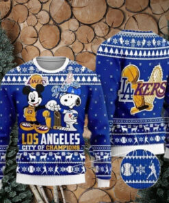 LA Lakers And Dodgers City Of Champions Ugly Sweater