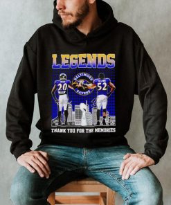 Baltimore Ravens Legends Ed Reed and Ray Lewis thank you for the memories shirt