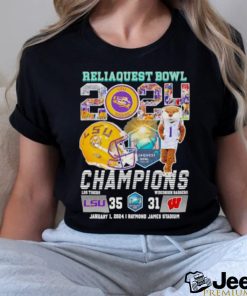 LSU Tigers 2024 Reliaquest Bowl Champions Victory Wisconsin 35 31 shirt