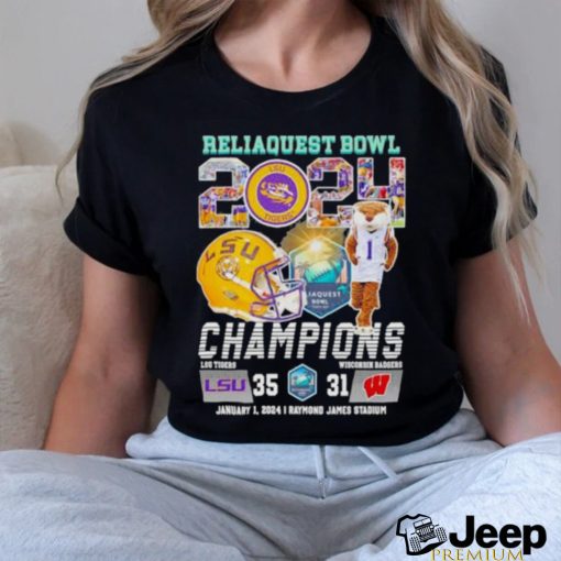 LSU Tigers 2024 Reliaquest Bowl Champions Victory Wisconsin 35 31 shirt