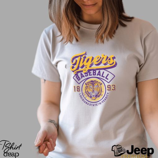 LSU Tigers Ivory Baseball Logo T Shirt