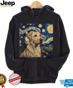 Labrador Retriever Dog Van Gogh Style Starry Night T Shirt