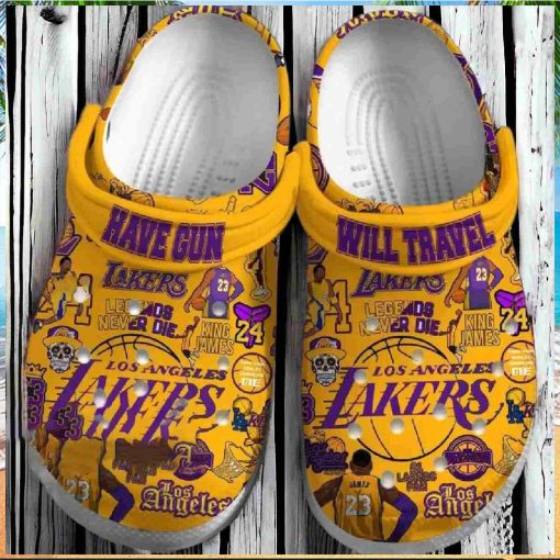 Lakers Game Day Crocs Shoes Gold