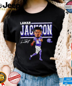 Lamar Jackson cartoon Baltimore Ravens signature shirt