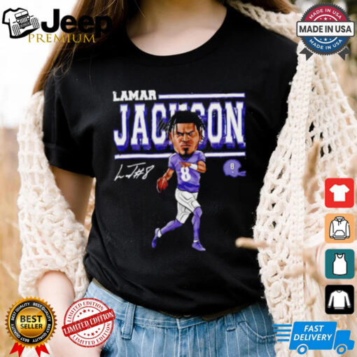 Lamar Jackson cartoon Baltimore Ravens signature shirt