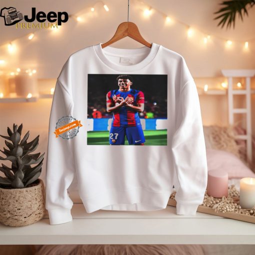 Lamine Yamal Barcelona Satin football player shirt