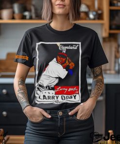 Larry Doby Cleveland throwback card shirt