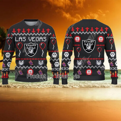 Las Vegas Raiders 2024 Happy Halloween Sweater